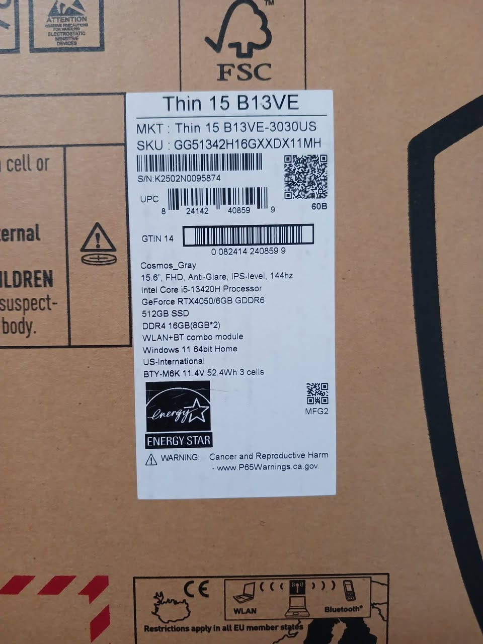لابتوب MSI Thin 15 جديد طك كارتون (Sealed)
السعر: مليون و 30 الف ثابت رجاء
فقط بيع ما مراوس
• Core i5 جيل 13كور خامس
• رام 16GB DDR4
• SSD NVMe 512GB ذاكرة 
• شاشة 15.6 FHD 144Hz
• RTX 4050 6GB كرت شاشة خارجي 6 كيكا
• توصيل 10 الف
: : *********** Viber & WhatsApp
