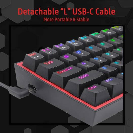 السلام عليكم
لوحة مفاتيح الألعاب الميكانيكية Redragon K617 Fizz RGB  لوحة مفاتيح سلكية مضغوطة.
التصميم: حجم مدمج بنسبة 60% بـ 61 مفتاحًا، مما يوفر مساحة أكبر على المكتب. 
الإضاءة: إضاءة خلفية RGB تحتوي على ما يصل إلى 20 وضعًا مختلفًا يمكن تعديل سطوعها وسرعتها. 
المفاتيح: مفاتيح ميكانيكية ذات لون أحمر مقاومة للغبار (Red Switches). 
التوصيل: اتصال سلكي عبر كابل USB-C لضمان استجابة سريعة
السعر 30 الف


**إذا كنت صاحب هذا الإعلان وتريد حذفه لأي سبب، رجاءا أرسل رسالة إلى الدعم الفني**