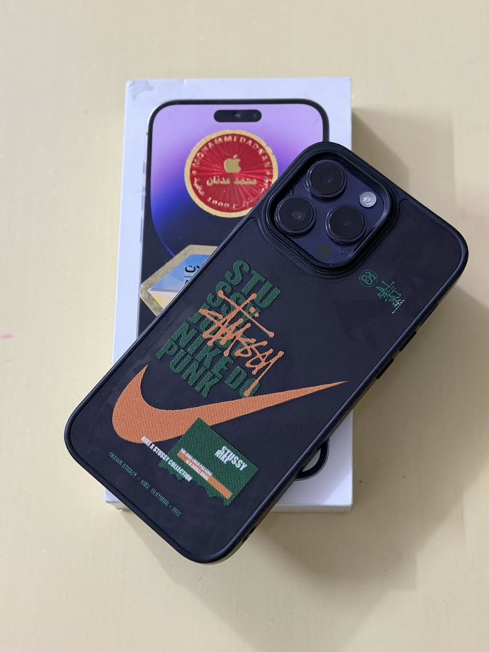 السلام عليكم 
أيفون 14 برو ماكس 
جهاز ماستر شرق اوسط 
ذاكره 256 (دبل شريحه ) 
مبدل شاشه اصلي ثلاث خيارات فيس ايدي شغال 
بطاريه 82 اصلي 
الجهاز نضيف وكله شغال فقط الضهر مكسور 
ملحقاته كارتونه اصلي 

السعر مناسب جداً 550 الف 🔐 
للاستفسار *********** 

واسط /الكوت الجديدة
