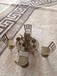 انتيكه نحاس • ٤ كراسي • طقم كامل