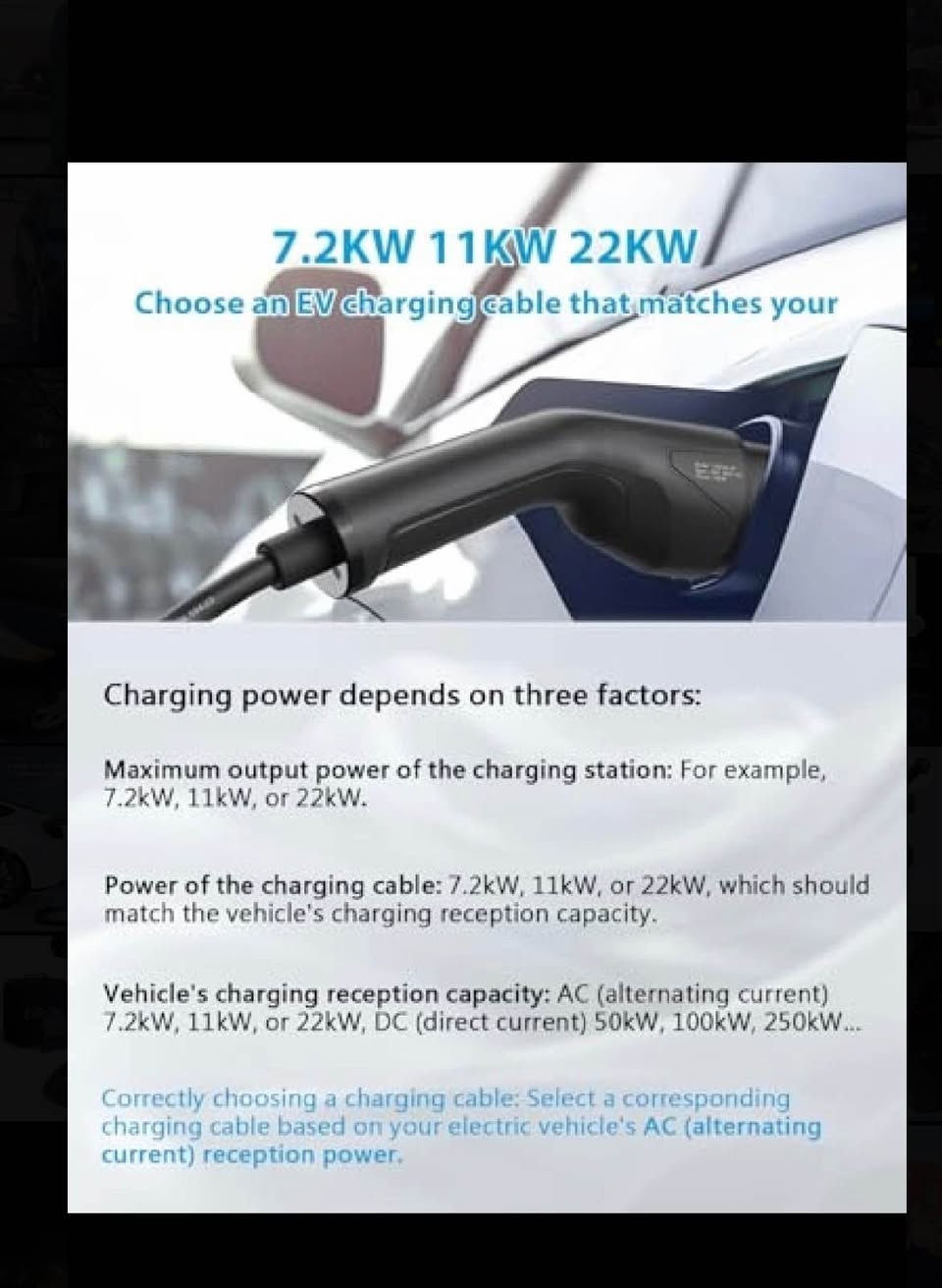 ***********
Type 2 Charging Cable, 32A / ( meters 3)
7.2kW / 1 phase es32a-1p
شحن سياره بي واي دي 
شحن جديد اوروبي 
قوة ٣٢ امبير 
توصيل كل محافظات عراق 
سعر ٨٥ الف دهوك, العراق
