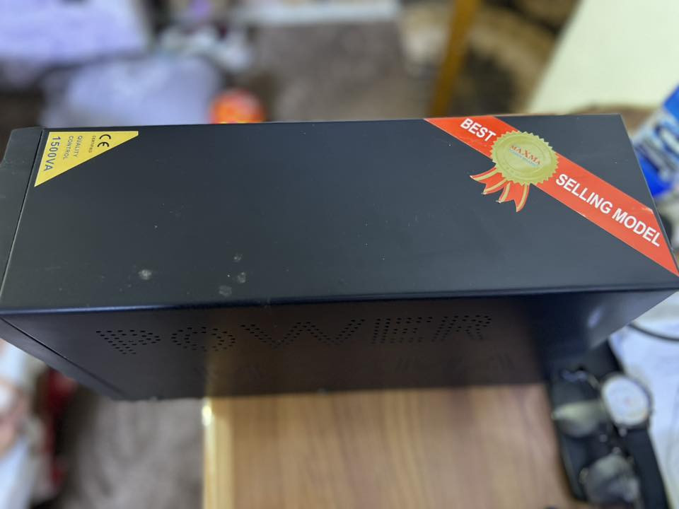 السلام عليكم UPS ماكسيما 1500MAللبيع مستخدم شي كلش قليل ممشتغل بعده جديد يشغلك كلشي
رايده ب65 وتوصيل لكل بغداد الله شاهد قبل كم يوم اخذته جديد ب100 يشغل اكثر من 8 ساعات

***********
