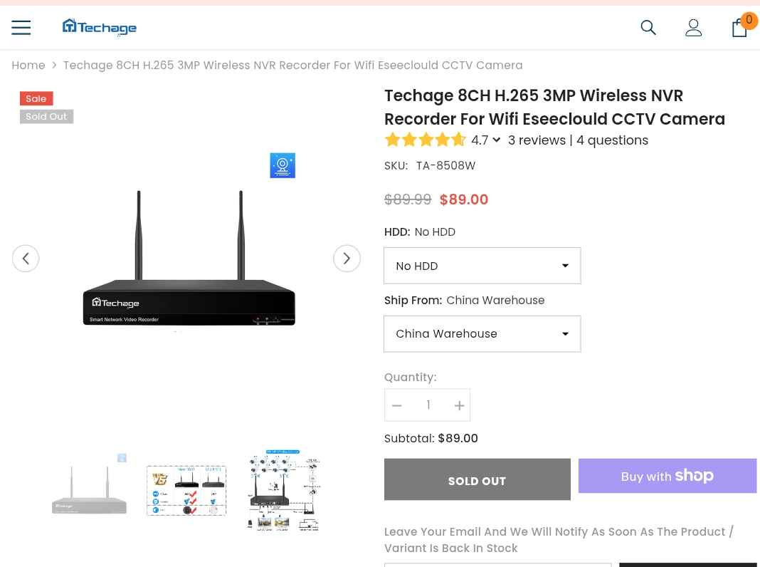Nvr ماركة techage العالمية 8 كامرات دقية 3 ميگا تربط عليه كامرات بدون وايرات او كامرات ip ***********وياه هارد 1 تيرا سعره 75 مكاني الدورة حي الصحة بغداد, العراق
