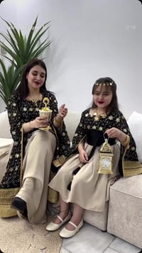 قفطان أم وبنت • مقاس 46-48 • بنت 9 سنوات