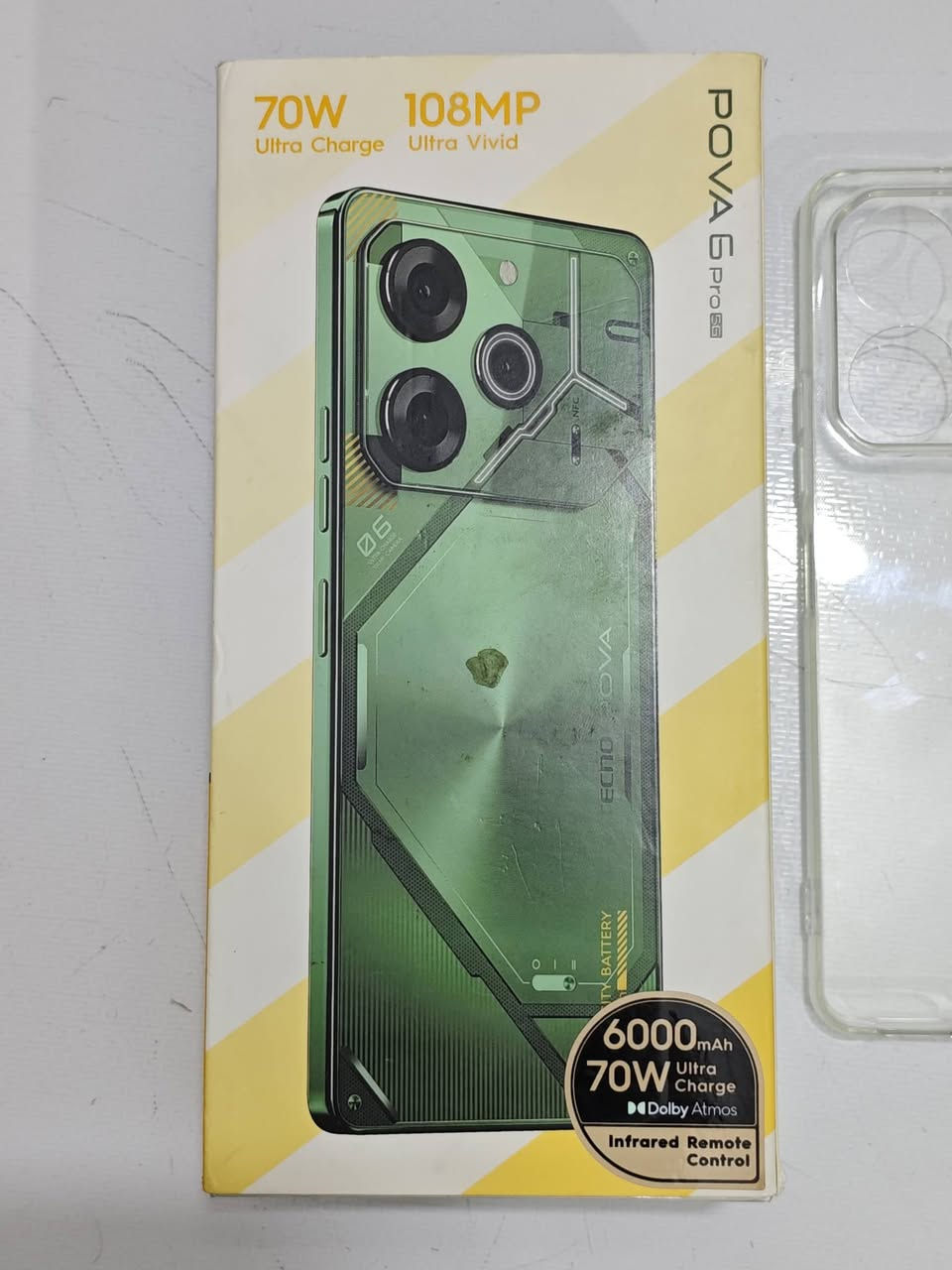 السلام عليكم 
POVA 6 PRO 5G
مواصفات معروفة 
بطاريه 6000 
 70 W 
ذاكره 256
عشوائيه 12+12 

سعره 200 قفل بدون عمله 
كوت واسط 
***********
