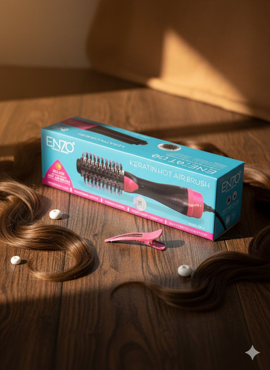 #صالونك_الخاص في منزلك! 🏠✨ مع فرشاة Enzo الحرارية، قولي وداعاً لصالونات التجميل. شعرك ناعم، لامع، وبمظهر حيوي في دقائق معدودة. الأناقة تبدأ من شعرك!"

للحجز والاستفسار يرجى مراسله الصفحه🤳
للحجز ع رقم وتساب 
7773332270📞
7716639035📞
يوجد توصيل
🚕 بسمايه الف
🚕 بغداد 5000
🚕وكل محافظات العراق 6000
يوجد دفع ماستر💰💰@أبرز المعجبين
