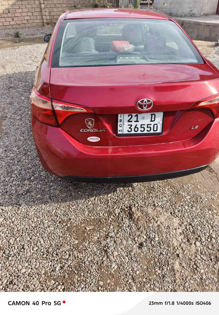 من بعد السلام 
كورلا 2019
رقم اسليمانيه 
مصبوغه عام 
سنويه لل 2029
گير ومحرك شرط 
السعر 115 وبيها مجال قليل 
للاستفسار اكثر 
هـ ***********
