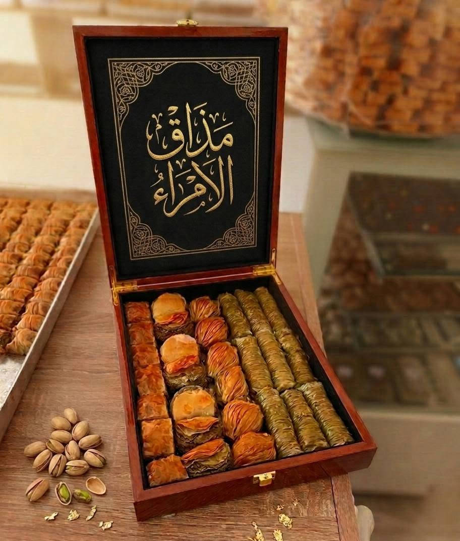بعد لا تحتار من عندك مناسبه لو خطار عزيز
مذاق الأمراء  وفرتلك مقدمه حلويات جاهزه 
تحتوي على حلويات بالفستق الحلبي والدهن الحر 
نسعى دائما لرضاكم

الرقم: *********** متوفر وتساب 

العنوان: المحمودية حي العسكري قرب انشائيه محمد الجنابي
