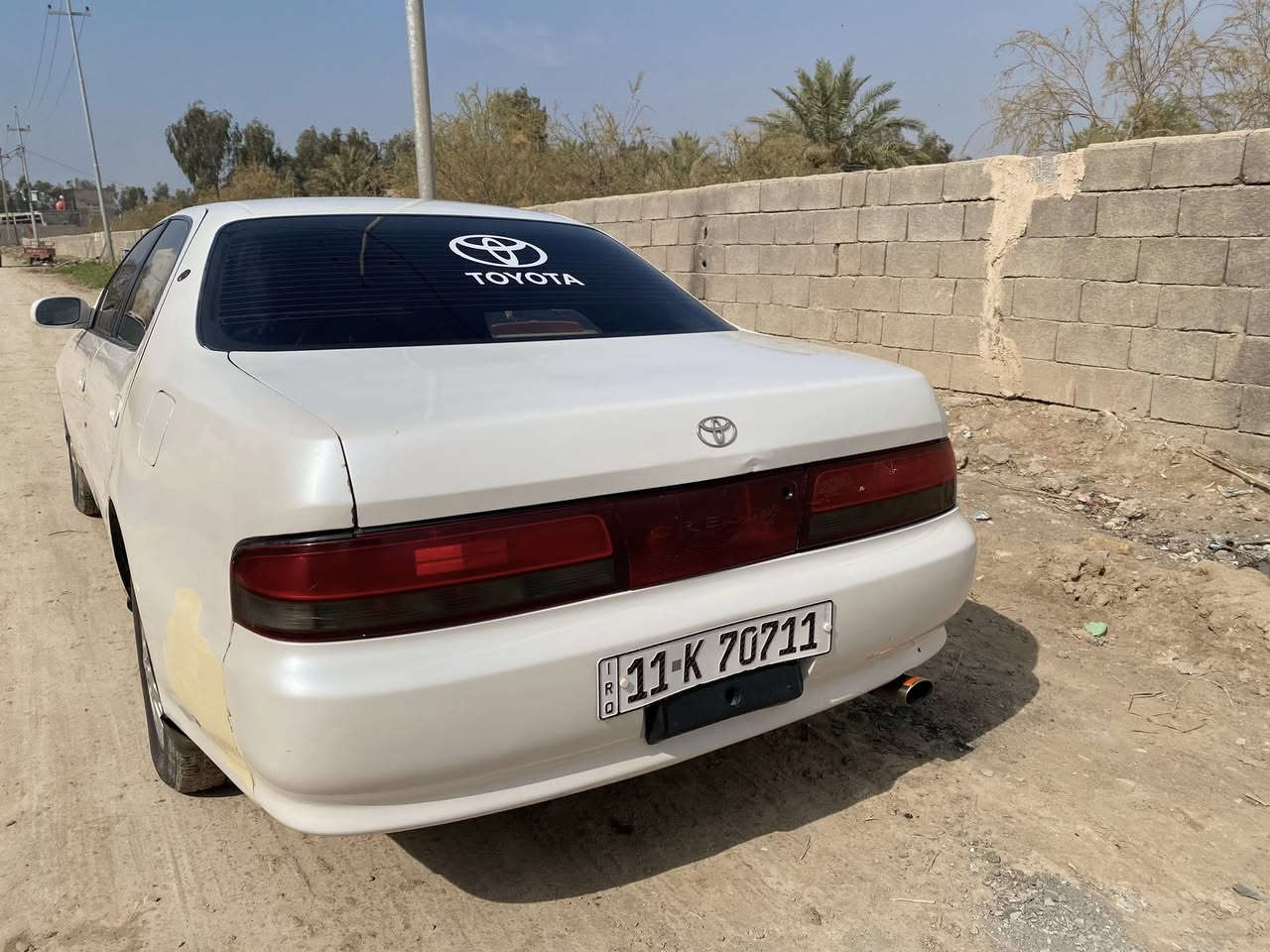 السلام عليكم سياره كرسته موديل 93مكينه ونجي . بيها خيط تبخير حداديه جيده مصبوغه عام باسمي رقم بغداد تحويل ثاني يوم رقم إنكليزي مشروع سنتر لوك سياره نضيفه  وطني فقط بيع وهاذه رقمي ***********.        مكاني واسط قضاء الزبيديه
