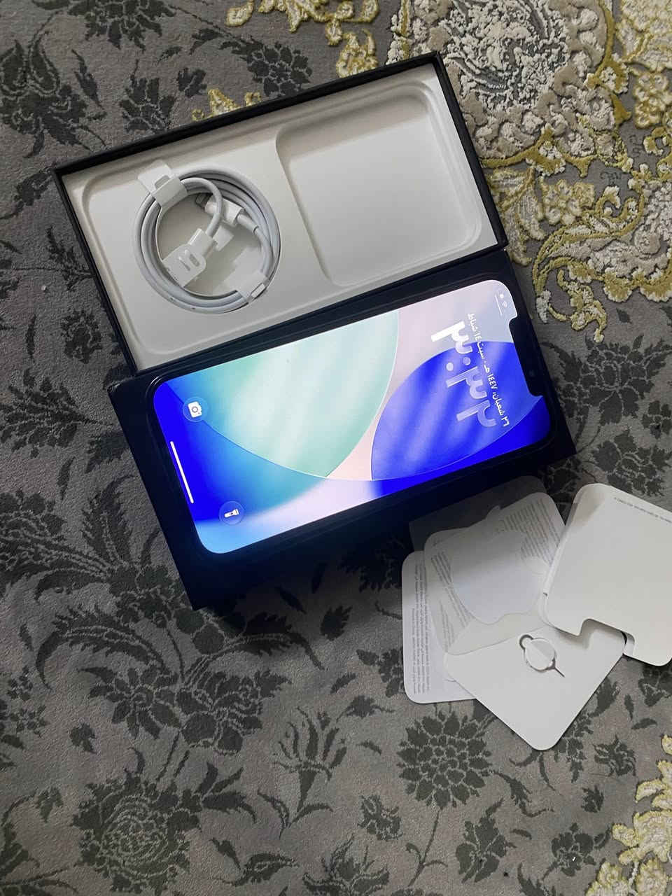 ايفون ١٢ برو ماكس ذاكره ٢٥٦  🔋75% جهاز شرق اوسط نضافه99% غراضه كامله اي شخط بلجهاز ماكو اخوان  ما مبدل بي شي ابد ولا مفتوح تفحص حاسبه  غراضه كامله شاحنه اصليه وكارتون  سعر ٤٥٠  تواصل واتس اب   ***********
