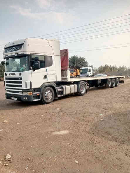 اسكانيا موديل 2003كير كوبره  انجكتر 420 سياره كفاله عامه رقم سليمانيه دولي بسمي تحويل ثاني يوم للبيع راس مع العربانه *********** مكان السياره واسط الصويره
