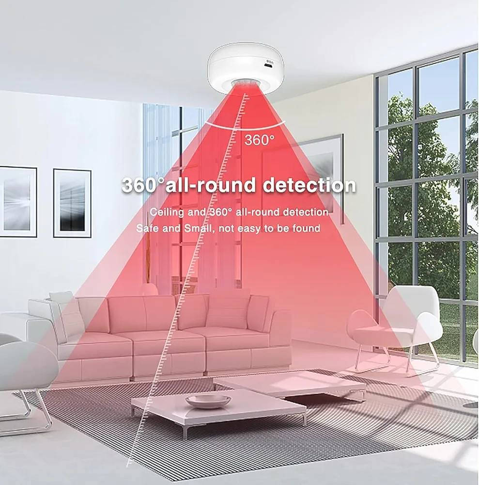 هذا هو مستشعر حركة PIR ذكي يعمل بتقنية الواي فاي من Tuya. 
يكتشف الحركة البشرية أو الحيوانية.
يتميز بزاوية كشف 360 درجة.
يمكن أن يصل مدى الكشف إلى 5-7 أمتار.
يرسل إشعارات تنبيه إلى هاتفك عند اكتشاف الحركة.
يمكن ربطه بأنظمة الإنذار أو الأضواء لتشغيل سيناريوهات أمنية.


**إذا كنت صاحب هذا الإعلان وتريد حذفه لأي سبب، رجاءا أرسل رسالة إلى الدعم الفني**