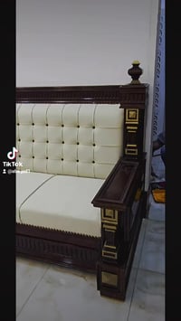 طلب احد الزبائن 👈 طراز حديث وانيقه  من الخشب الصاج والقماش التركي 🇹🇷 و...