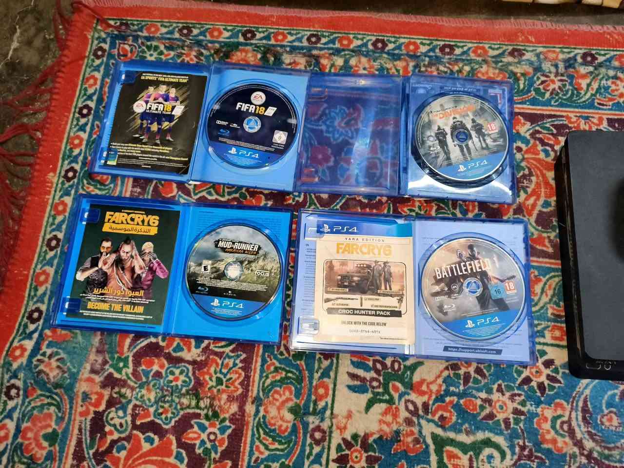 بل فور سلم 

ذاكرة 512

ويا خمس العاب فيفا18+باتل فيلد 1+فاركري6+ماد رونر +ديفيسون
ويا يده وحده 

ويا يو بي اس يطول ساعه
السعر 275وبي مجال حك جيه
مكان بغداد او رمادي
***********
