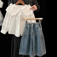 سوت جينز بناتي • خامة درجة أولى • مقاسات 6-12 سنوات