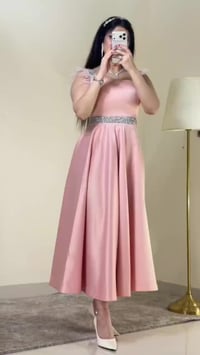 #فساتين مناسبات خامه ستن الثكيل الأصلي قياسات 38,40,42,44,46,48 خدمة ت...