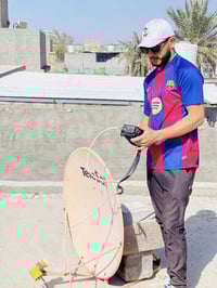 تـم تنصيب عده صحون📡 🔥 في منطقه الإصلاح في منطقه 7 قصور  في منطقه گميره...