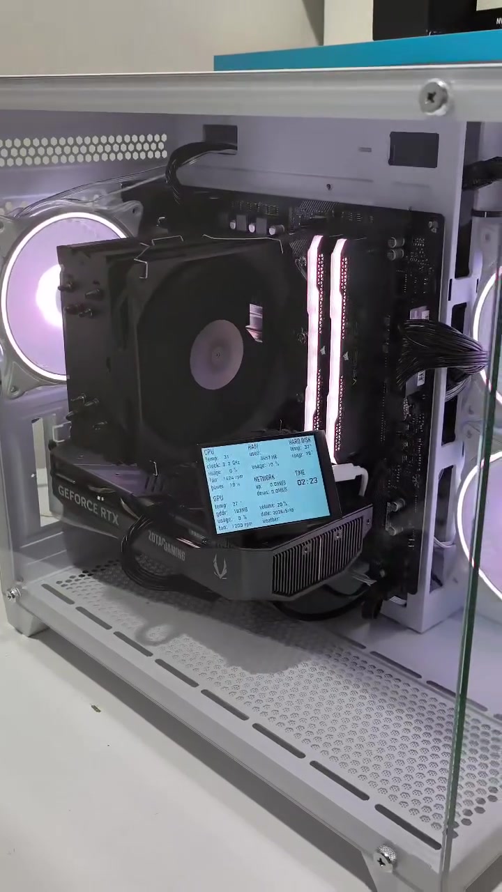 تجميعه جديد وكل قطع براندات قويه 
تجميعه للبيع كل قطع جديد 
المعالج: RYZEN 7 5700X
الرام: 32/ 3200/2X16 كورسير
المذربورد: B550M AORUS ELITE 
كارت شاشة: RTX 5060 8G OC
البورسبلاي: 750W من براند محترم
التخزين: m.2 512 
مبرد معالج : من براند كلش قوي وتكدر تشوف الحرار 29 
وعندك كارت شاشه ب وضع الخمول حرارة 23
واذا تحت ضغط 58 للعلم جديد ممفتوح ولا متعوب 
الكيس: ابيض مع ثلاث فانات تكدر تتحكم RGB
سعر : 1300
للعلم كل قطع الي ذكرتهن جديد ومن براندات قويه  مع كراتينهن
تجي ويها شاشه معلومات مجانا 
للتواصل وتساب 
***********

