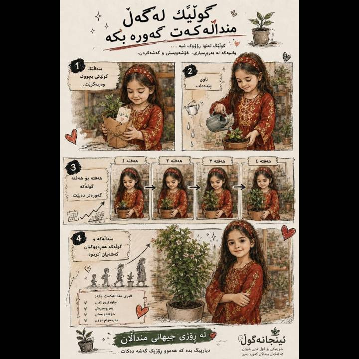 🎈 خەندەی منداڵێک بە دیارییەکی بچووک دەست پێدەکات 🌱💚
بۆ ڕۆژی جیھانی منداڵان، پاکێجی تایبەتی ئینجانە گوڵ ئامادەیە 🌷
گوڵە زیندووەکانمان لەگەڵ ئینجانەی جوان و نازدار و دیزاینێکی دڵخواز، دیارییەکی جوانن بۆ ئەو منداڵەی دەتەوێت دڵی خۆشبکەیت.
📩 بۆ داواکاری و زانیاری زیاتر پەیاممان بۆ بنێرن.
#ئینجانە_گوڵ #ڕۆژی_جیھانی_منداڵان #دیاری_منداڵان
ئەگەر دەتەوێت


**إذا كنت صاحب هذا الإعلان وتريد حذفه لأي سبب، رجاءا أرسل رسالة إلى الدعم الفني**