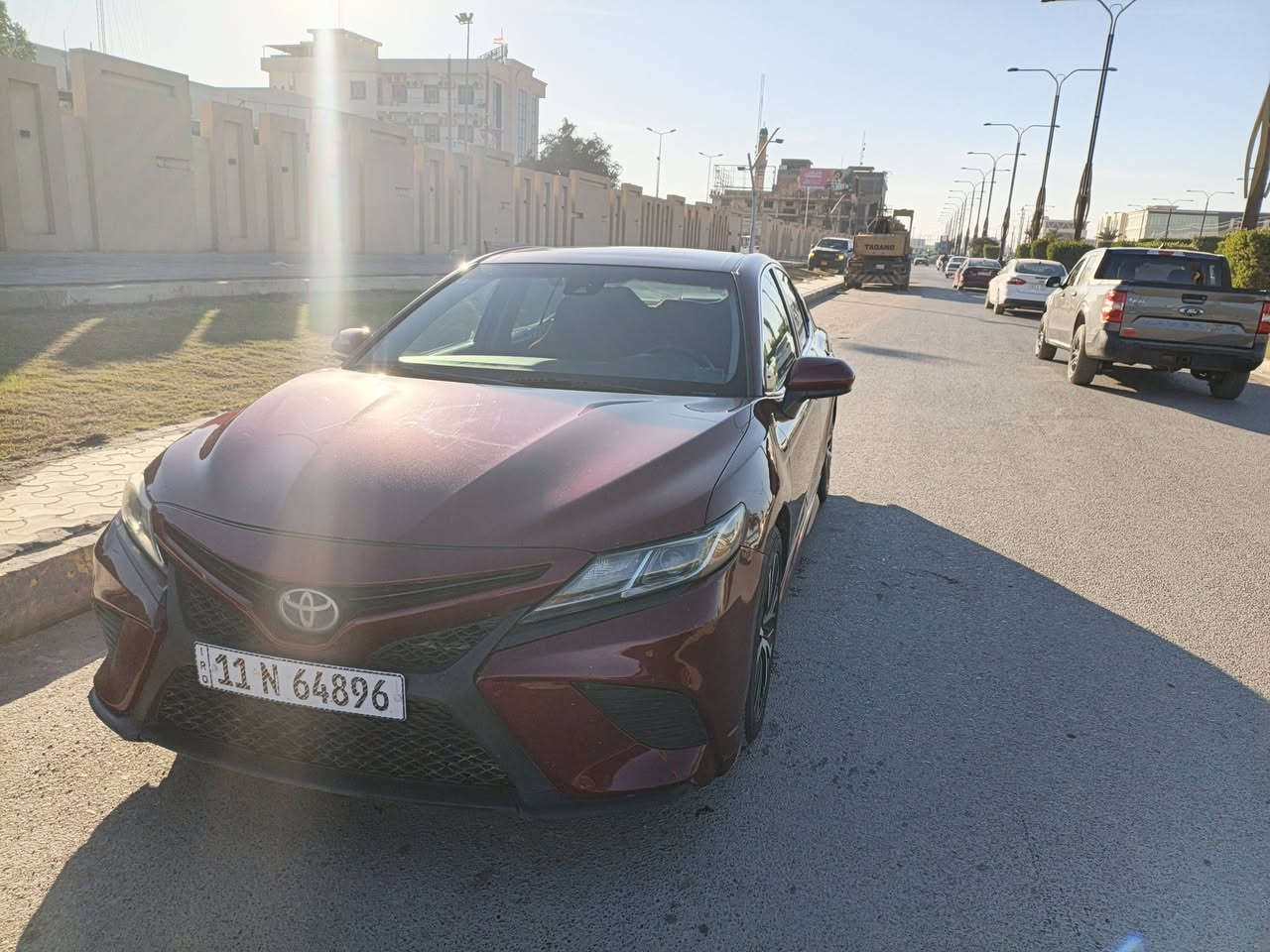 كامري 2018 للبيع فقط نص فول
وارد أمريكي بيها ضرر من أمريكا(جاملغ خلفي وباب) وبالعراق الصفحة الثانية انشخطت وصار بيها بيها صبغ حزام والبچم كبس بدون دواخل شاصي لغد تكم كفالة
السنوية جديدة بإسمي بأي وقت يعجبك احولك
السعر 145 وبيها مجال بسيط
مكاني الفلوجة حي الضباط  وهذا رقمي ***********
