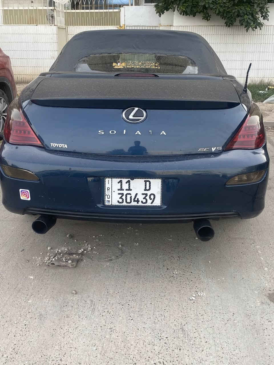 السلام عليكم
تويوتا سولارا 2007

رقم بغداد بسمي

كشف كهربائي 

بيها ضربه بالجاملغ خلفي وأمامي 

مصبوغه
تبريدها ثلج 

محرك 3.3 v6 يخبل يشك الكاع

بيها كزوز رياضي مرتب 

سستم سماعات وشاشة وكامره

ابيع هل موجود 

سعرها 65 وبيها مجال 

مكاني بغداد ***********
