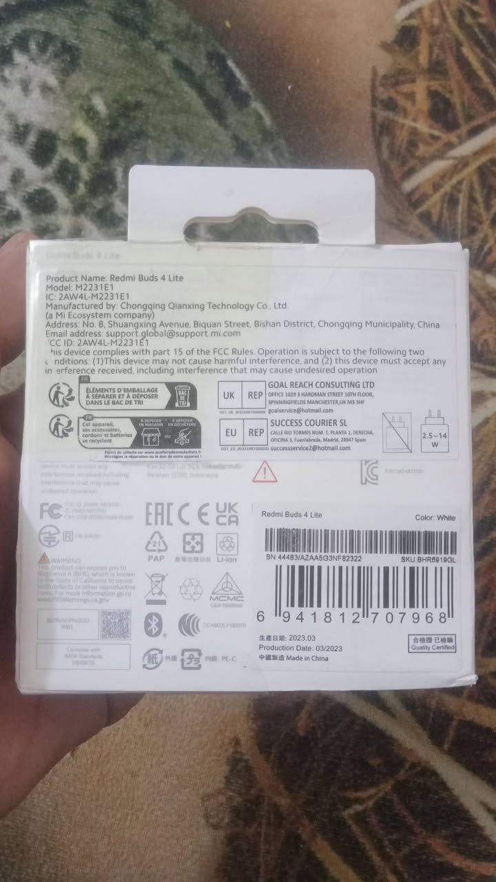 ايربود ماركه شاومي ريدمي أصلي مثل ماموضوح بصور 25 ألف عله أول تم


**إذا كنت صاحب هذا الإعلان وتريد حذفه لأي سبب، رجاءا أرسل رسالة إلى الدعم الفني**