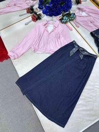 طقم تنورة ٣قطع • صيفي إيطالي • مقاسات ٣٨-٤٦