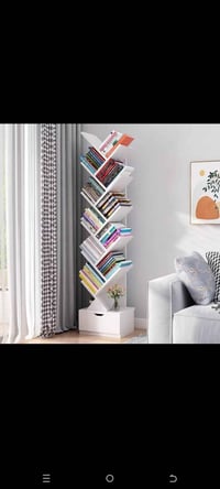 مكتبة خشب • شكل شجرة • ١٤٠×٢٠×٣٥ سم