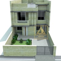 تصميم واجهة منزل طابقين مودرن بقياس 9.5 م حسب الطلب.. لطلب التصاميم يم...