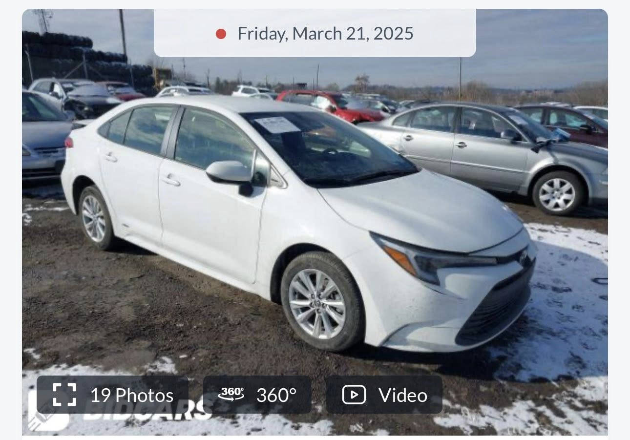 كورلا امريكي هايبرد
2024 Le ( حادثها خلفي بسيط )
ماشية 21 الف 
محرك 1800 
كفالة عامة صبغ بارد تصليح شخط 
رقم بغداد بأسمي 
بصمة ذكية
قيادة ذاتية 
تحديد مسار 
مانع انزلاق 
مانع اصطدام
تحكمات ستيرن 
Auto hold
4 منافذ شحن
السيارة مصروف عليها 
دوشمة وعازل حراري 
واتساب موجود 
***********
