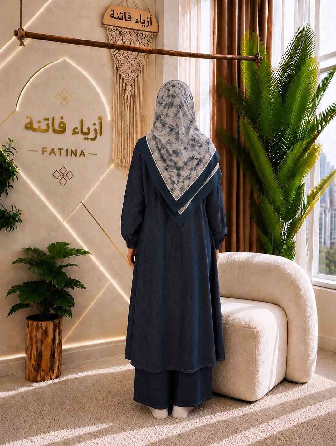 ازياء فاتنة
طقم ثلاث قطع مانتو جميل ولطيفة للمحجبات 
فصال محتشم 
موديلات فاتنة… ماتتفوت 
حصراً من ماركة فاتنة 
• طول المانتو 130 سم 
• ⁠طول التيشيرت 85 سم 
• ⁠طول الكيلوت 105 سم 
• تفصيله مريحة فصال فخم 
• تنطي مظهر انحف باللبس
• ⁠ ✨
قطعة تبقى وياج سنين وما تبطل موديلها 👌

متوفر حالياً بكمية محدودة
راسلينا خاص واحجزي بسرعة قبل النفاذ 💌

#ازياء_فاتنة⁩⁩
قالب راهي 
___________________________ 
🖊️ االــخـــــــاامــة :- 
جينز صيفي مشخط :- مـטּ الجينز الممتاز المستورد قماش انسيابي وليس جاف ملمس ناعم مايحتاج كوي بس شي بسيط 
❥❥ ─── ❥❥

القياسات القياسات 1/2/3/4 

🌱قياس 1):- 
تلبس وزن من 70 الى 80 كــــيـلـو ⚖️ 
يعني يلبس قياس. 40 . 42. 44 

🌱قياس 2 ):- 
تلبس وزن من 80 الى 90 كــــيـلـو ⚖️ 
يعني يلبس قياس. 46. 48 

🌱قياس 3):- 
تلبس وزن من 90 الى 100 كــــيـلـو ⚖️ 
يعني يلبس قياس. 50 . 52 

🌱قياس 4):- 
تلبس وزن من 100 الى 120 كــــيـلـو ⚖️ 
يعني يلبس قياس. 54. 56. 58 

_______________________ 
ســــعـــر  الطقم بـــ 65 الفــــﮯ 
مع هدية 🎁 الشال او الربطة 
________________________ 
للحجز والاستفسار المراسلة ؏ــلى الواتساب :- ***********
***********
