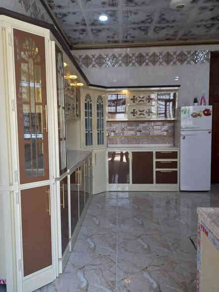 احدى اعمالنا السابقه بلونين الكريمي والقهوائي 
مع المرمر الصناعي 
المنيوم تركي محشه بلخشب للقوه والمتانه 
نقش الملحق 
اناره مع تاج MDF للملحق 
اسعرنا تنافسيه ثابته 
للاستفسار عن الاسعار مراسله الصفحه او الاتصال على رقم ***********
