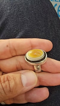 جزع يماني بقري عين صريحه صياغه يدويه للبيع السعر 75 الف يوجد توصيل لجم...