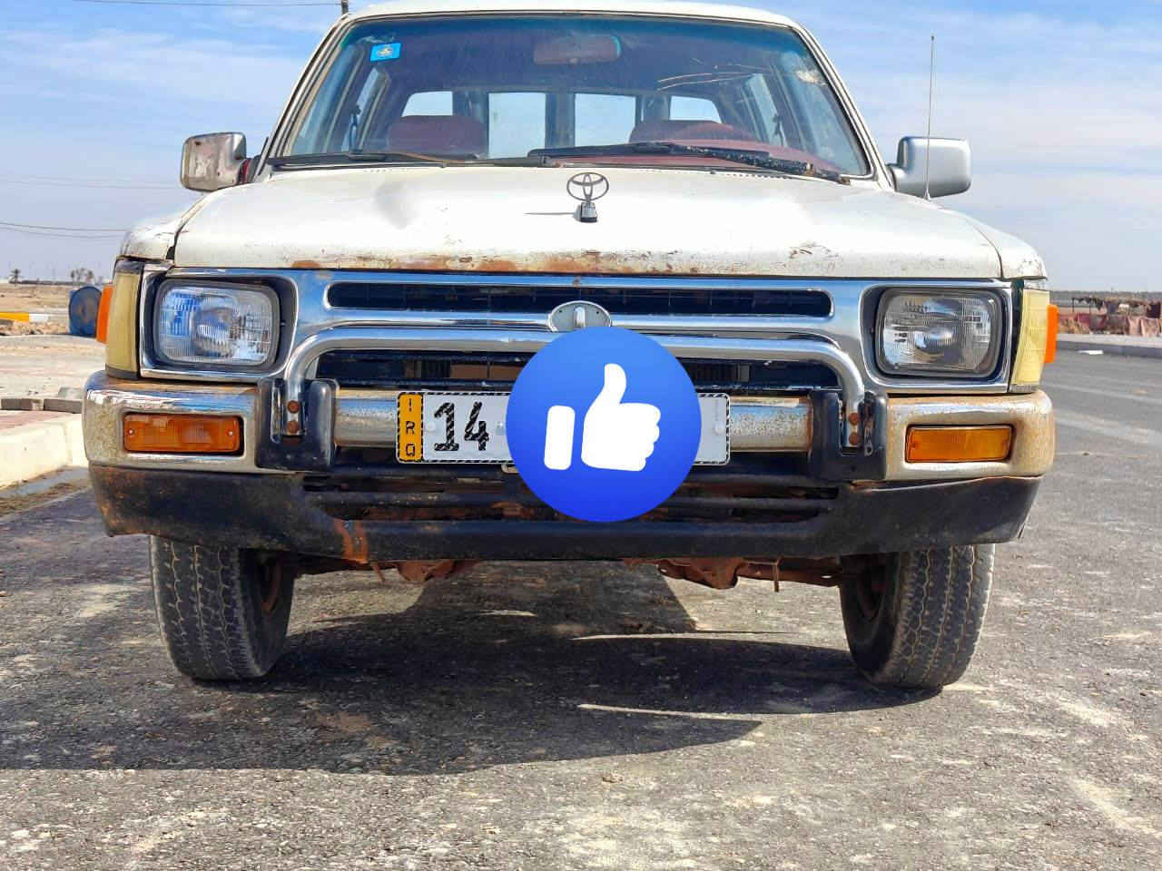 تيوتا للبيع مديل 95 مكفوله كفاله عامه ما عدا الخياس الموضحة في الصورة الرقم البصره انكليزي بسمي سنويه جديده لل2030 مكانها ومالكها المثنى ب55 وبيه مجال 
 
رقم المالك ***********
