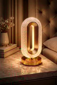 مصباح طاولة كريستالي LED قابل للشحن – إضاءة RGB مع تحكم باللمس  يدعم إ...