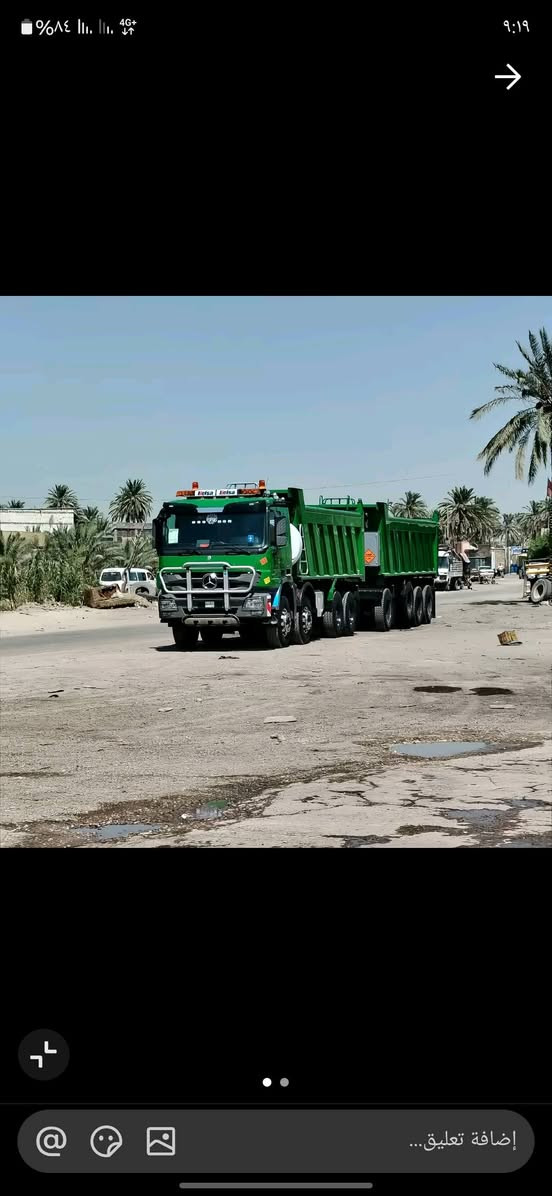 السلام عليكم سياره للبيع راس وعربانة   موديل 2014  حجم 44 اصل سياره مكفوله كفالة عامه من صبغ ومن كلشي  بدي وعربانه شغل داود 2025 
فارغه 27.5 طن   سيارة جاهزة من كلشي تخم تاير راس وعربانه 
مكان سياره بابل كفل
للستفسار اكثر اتصال ع رقم ***********
