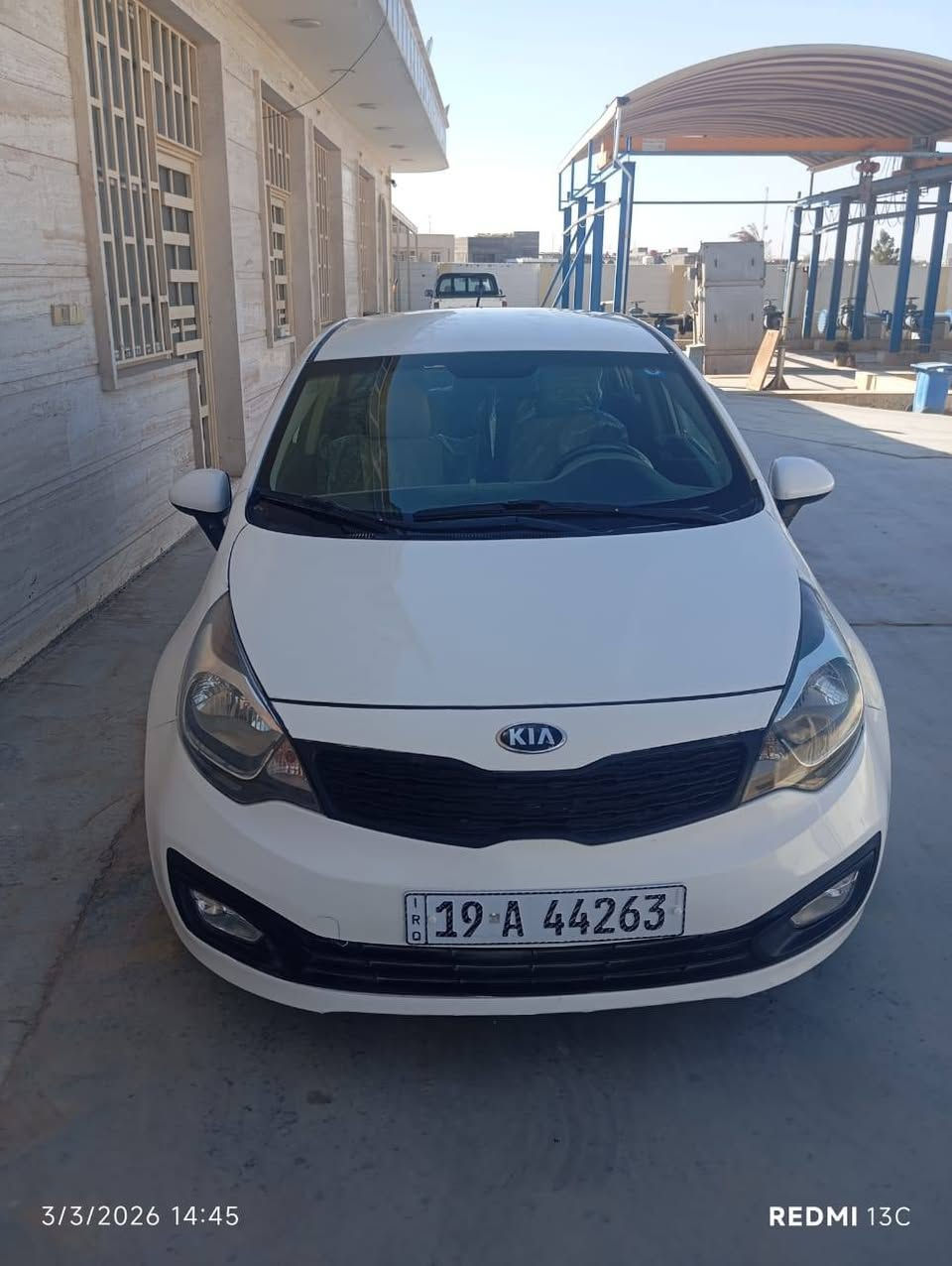 سلام عليكم كيا ريو مديل 13مكينه وكير مكفولات بيه قطعتين صبغ بدون دواخل رقم كربلاء ستوني محوله مكان كربلاء تبريد شغال سعر 85 وبيه مجال ***********
