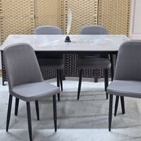 طاولة طعام ٤ كراسي • ١٤٢x٨٢سم • توصيل مجاني