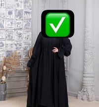 بشت قطعتين • مارينا سواد فاحم • فري سايز