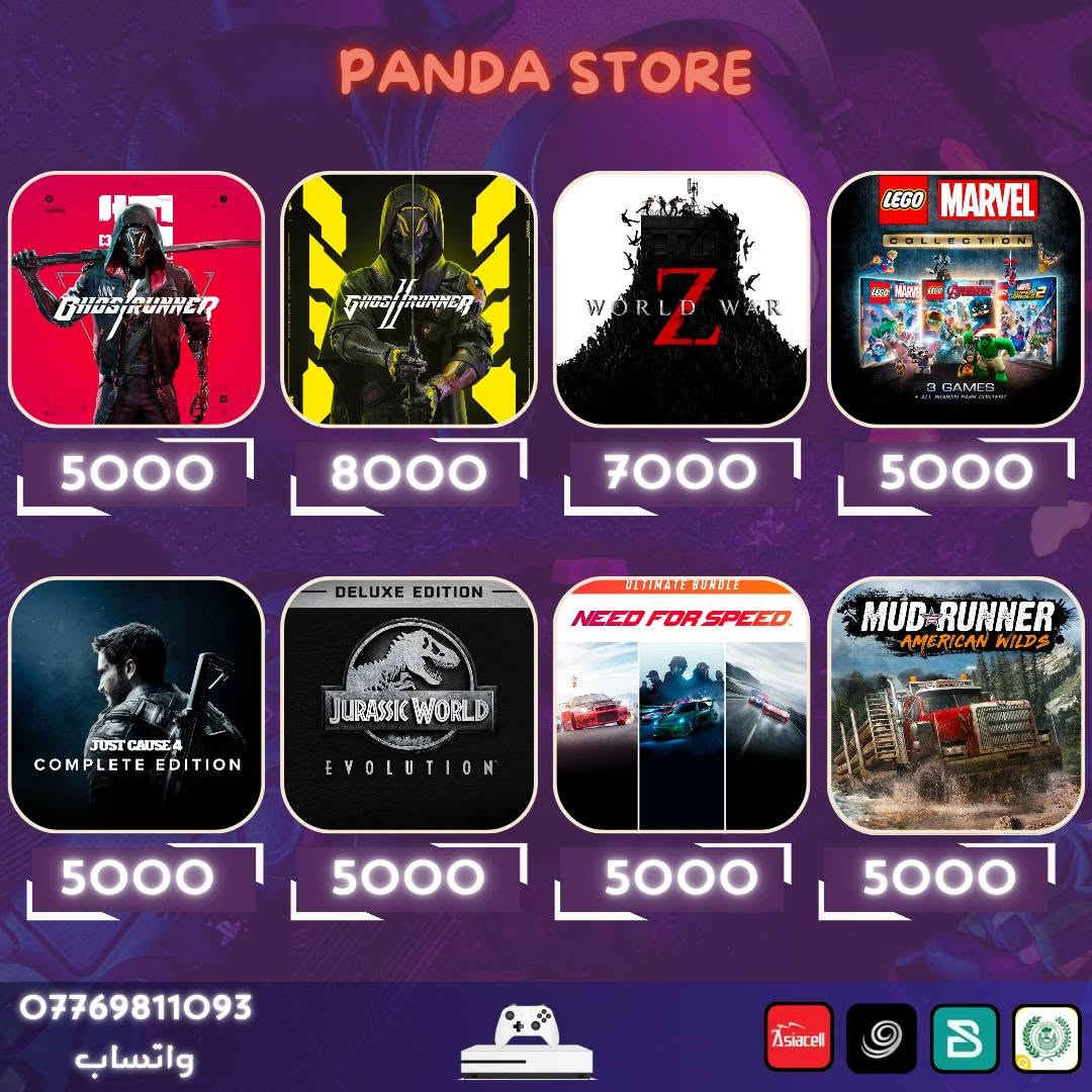 عندك xbox او pc وتبحث عن اشتراك بسعر مناسب ومضمون؟
باندا ستور وفرلك الحل للكيم باس الي يشمل اكثر من 500 لعبة باشتراك رسمي ومضمون طوال فترة الاشتراك 
🔶️اسعار اشتراك التمت
شهرين ب 20 الف
75 يوم ب 25 الف
3 اشهر ب 30 الف
5 اشهر ب 47 الف
7 اشهر ب 72 الف
12 شهر ب 125 الف

🔷️عروض بريموم
20 يوم ب 5
شهر ب 10
مع تخفيضات للالعاب 50% ⚡️

وكذالك متوفر شحن العاب 
call of duty 
fortnite 
rocket league 
dead by daylight 
وشحن كرو فورتنايت ب 8 الاف فقط

متوفر زين كاش/ ماستر رافدين/ FIB/ اسيا / اثير
الدفع باسيا / اثير اغلى

للتواصل على الخاص او واتس اب
***********
***********
