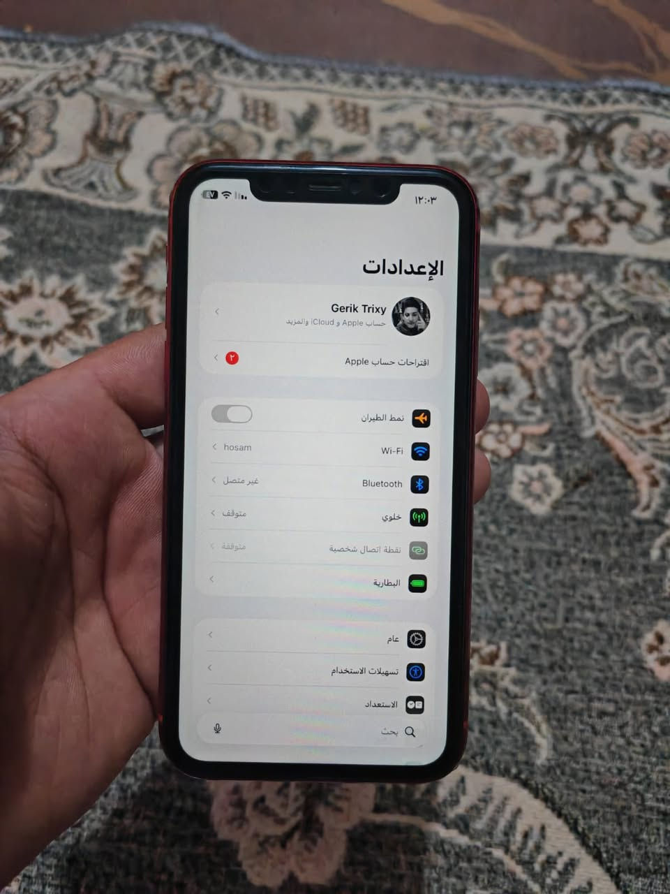 ايفون ١١عادي 
لون مميز احمر شخط ما بي 
ذاكره  ٦٤
ما مفتوح وتر ضد المي 
مكاني ديالى الخالص 
***********
