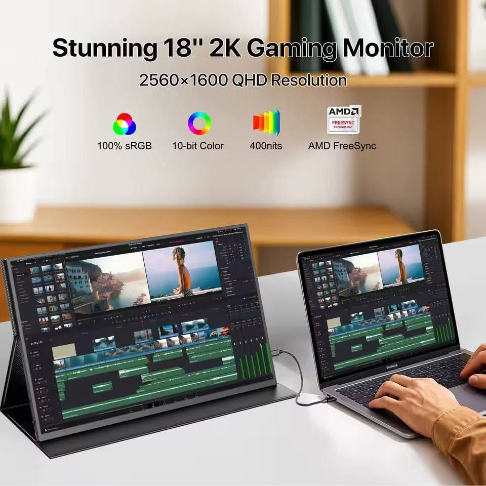 شاشة UPERFECT محمولة مقاس 18 انج، بدقة 2K (2560×1600)، ومعدل تحديث 144 هرتز، وسطوع 500 شمعة، وتقنية FreeSync HDR، وتغطية 100% من نطاق ألوان DCI-P3، شاشة فائقة النحافة بمنفذي USB-C وHDMI لأجهزة الكمبيوتر المحمولة، وأجهزة MacBook، والهواتف، وأجهزة الألعاب، موضحة بالصور الي تفيده ينطيني سعر بيها أعلى سعر ابيع


**إذا كنت صاحب هذا الإعلان وتريد حذفه لأي سبب، رجاءا أرسل رسالة إلى الدعم الفني**