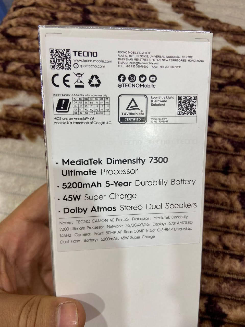 تكنو كامون 40 برو 5G
ذاكره 256
مكفول عطل وتصليح 
كامل ملحقات 
للبيع وللمراوس 
 #العنوان: شط العرب 
واتس او اتصال 
***********
