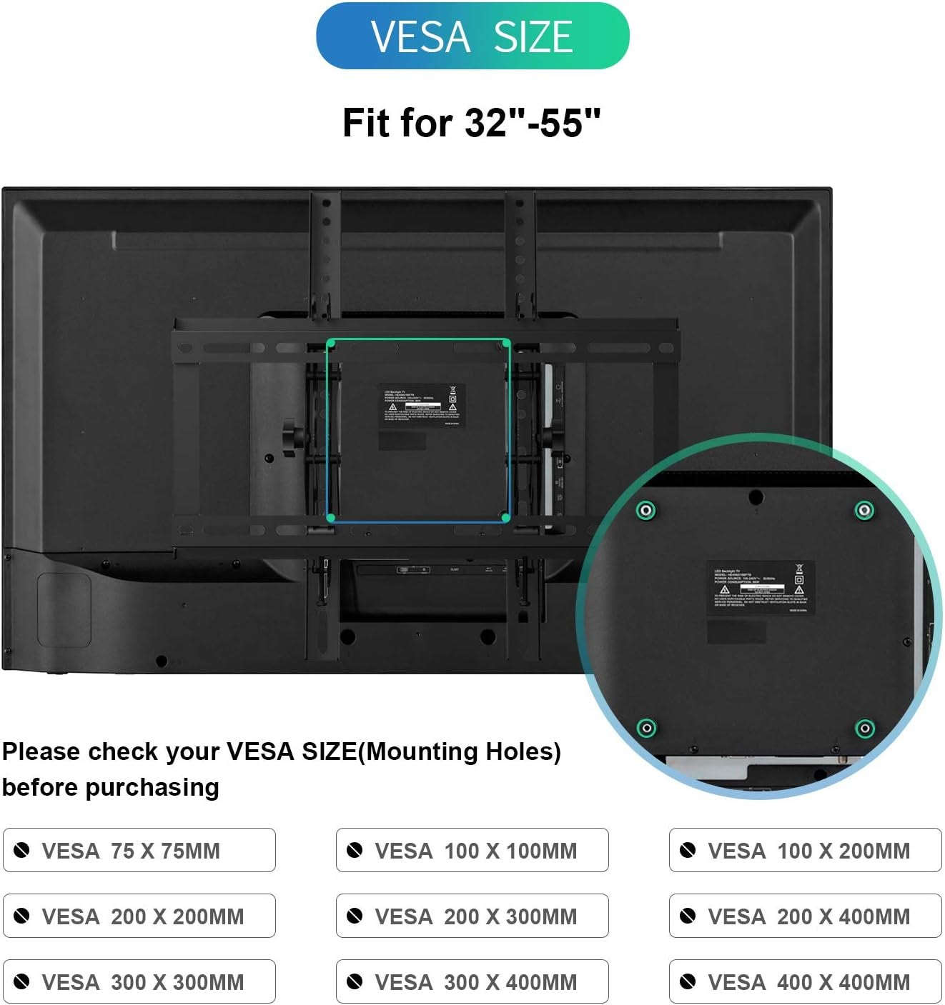 MODERN LIFE Slim Tilt TV Wall Mount Bracket for 23-55 LG Samsung Philips Sony Sharp LED LCD Plasma Flat Screen Televisions, Vesa 400x400mm, Max Load Capacity 95kg(209lbs), FREE Spirit Level
متوفر الان في محلات الناظم للالكترونيات


**إذا كنت صاحب هذا الإعلان وتريد حذفه لأي سبب، رجاءا أرسل رسالة إلى الدعم الفني**