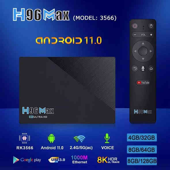 ✨ متوفــر الآن لدى معرض النرجس للستلايت ✨
🔥 الجهاز الأقوى في فئته! 🔥

📺 H96 MAX 8K Ultra
⚙️ نظام Android 11 الحديث

━━━━━━━━━━━━━━━━━
⚡ المواصفات التقنية المميزة:
💾 ذاكرة داخلية: 64GB
🚀 رام: 8GB
🧠 معالج قوي: Rockchip 3566
🎮 ريموت بلوتوث يدعم الأوامر الصوتية (Air Mouse)
💥 اشتراك IPTV لمدة سنة كاملة
📡 أكثر من 10,000 قناة مشفّرة تشمل:
 🎬 أفلام ومسلسلات
 ⚽ قنوات رياضية وبي إن سبورت

━━━━━━━━━━━━━━━━━
🎮 تجربة ألعاب لا مثيل لها:
الجهاز الوحيد الذي يشغّل لعبة PUBG بسلاسة تامّة بفضل المعالج القوي والمواصفات العالية 💪🔥

📱 تطبيقات بلا حدود:
يمكنك تثبيت جميع التطبيقات الشهيرة مثل نتفلكس – يوتيوب – شاهد – سينمانا والمزيد!

━━━━━━━━━━━━━━━━━
🚚 خدمة التوصيل متوفرة لكل محافظات العراق 🇮🇶
📞 للطلب والاستفسار حصراً:
📍 معرض النرجس للستلايت
📲 ***********
