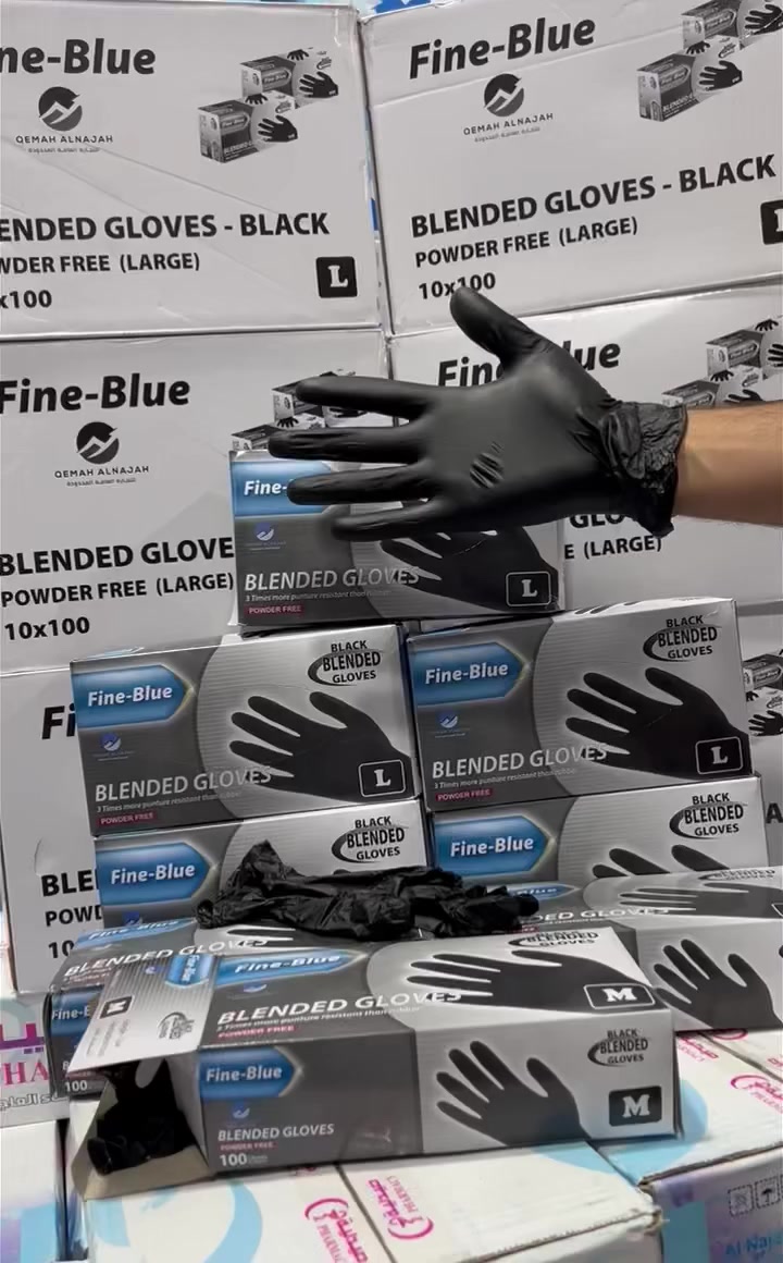 نوفر لكم كفوف اسود كوالتي عالي 
GLOVES BLACK  بدون باودر 
بقياس ميديم + لارج 
تعبئة الباكيت 100 كف حقيقي 
افضل ماركة FINE - BLUE  في السوق 

اسعار خاصة للكميات 100 كارتون واكثر 
تجهيز مكاتب ومذاخر و مطاعم وصيدليات 
يتوفر توصيل لكل محافظات العراق 
للاستفسار *********** واتساب 
الموقع  بغداد - سعدون- شارع المشجر
