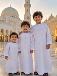 دشداشه • موديل خليجي • ٢-٦ سنوات