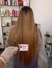 صبغ شعر ميش تسريح  تجهيز عرائس مكياج وأحدث التسريحات حفيفة وشمع بارد و...