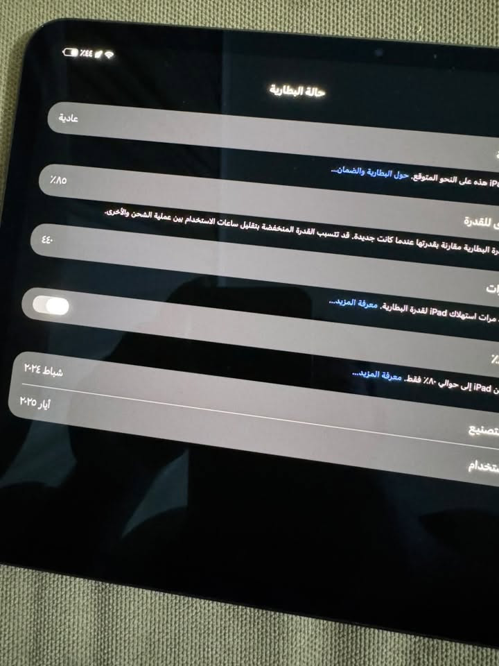 ايباد ام 4 بطاريه 85 ذاكرة 256
السعر 925 بي مجال 
تواصل واتس آب ***********
