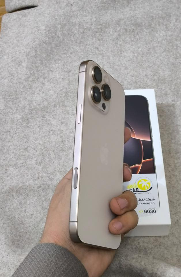 سلام عليكم ايفون16 برو ماكس
بطاريه *100 %
عدد الدورات 111
استخدام نضيف جداً
كامل ملحقات كفر لاصق شاشه شاحنه
السعر**1450وبي مجال
*********** تواصل واتساب )
المكان*النجف
